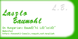 laszlo baumohl business card